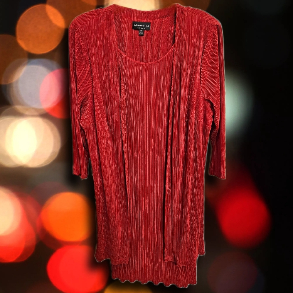 Connected Apparel Women 2 Piece Formal/Holiday Dress & Jacket Plus 22W (440006)
